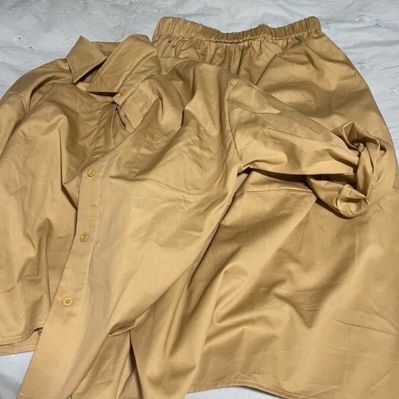 100% Cotton Elegant Tan Women's Set-Missing label - Picture 4 of 4